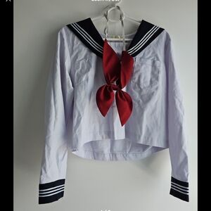 Elegant White Blouse with Lace Trim and Flowy Sleeves